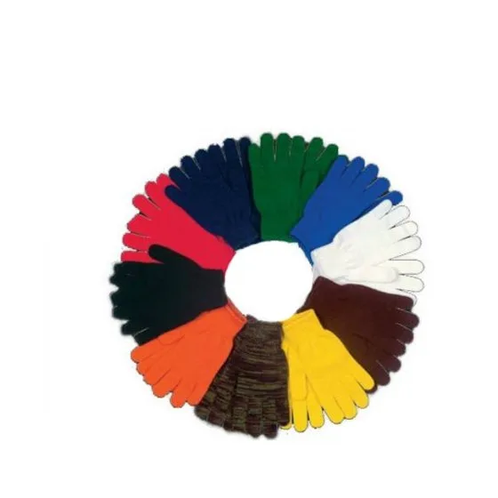 Acrylic knitted gloves in several colours