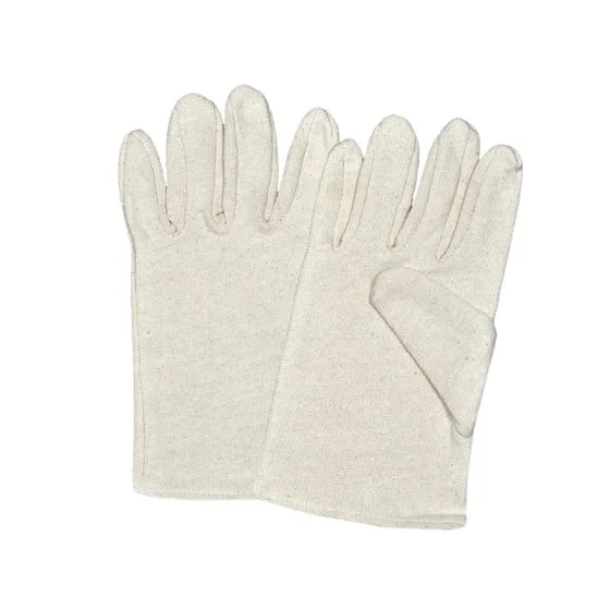 Cotton jersey work gloves with fourchettes