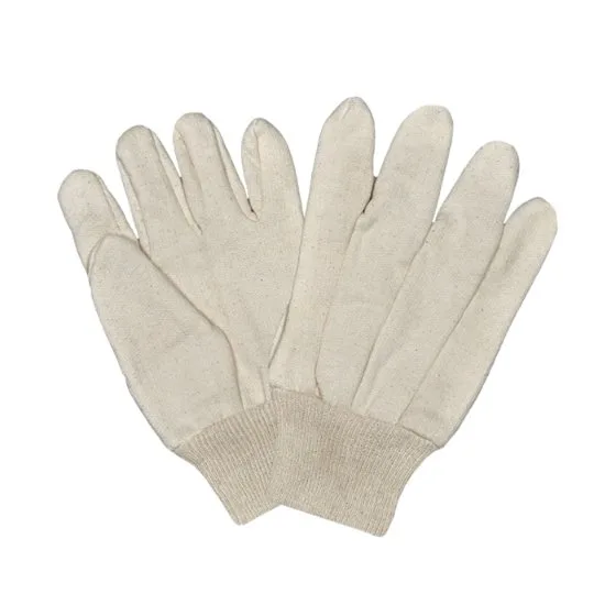 Cotton jersey work gloves with knit wrist