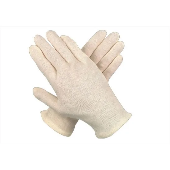 Two-piece cotton interlock gloves, 10 inch